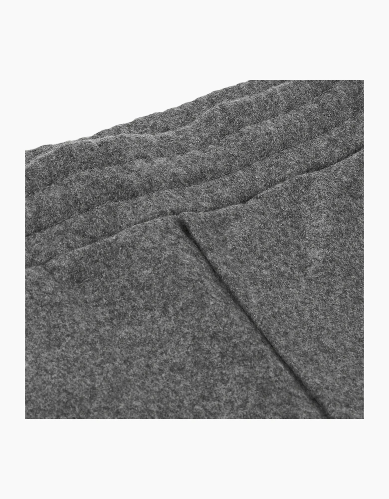 Moncler Mens Sweatpants Wool Blend Flannel Sweatpants Straight Leg Logo Appliqued Trousers