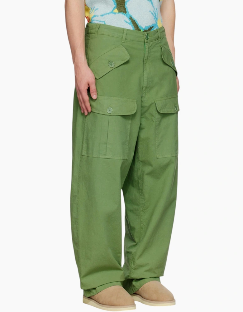 Sky High Farm Cargo Pant Mens Jogging Bottoms Straight Fit Green