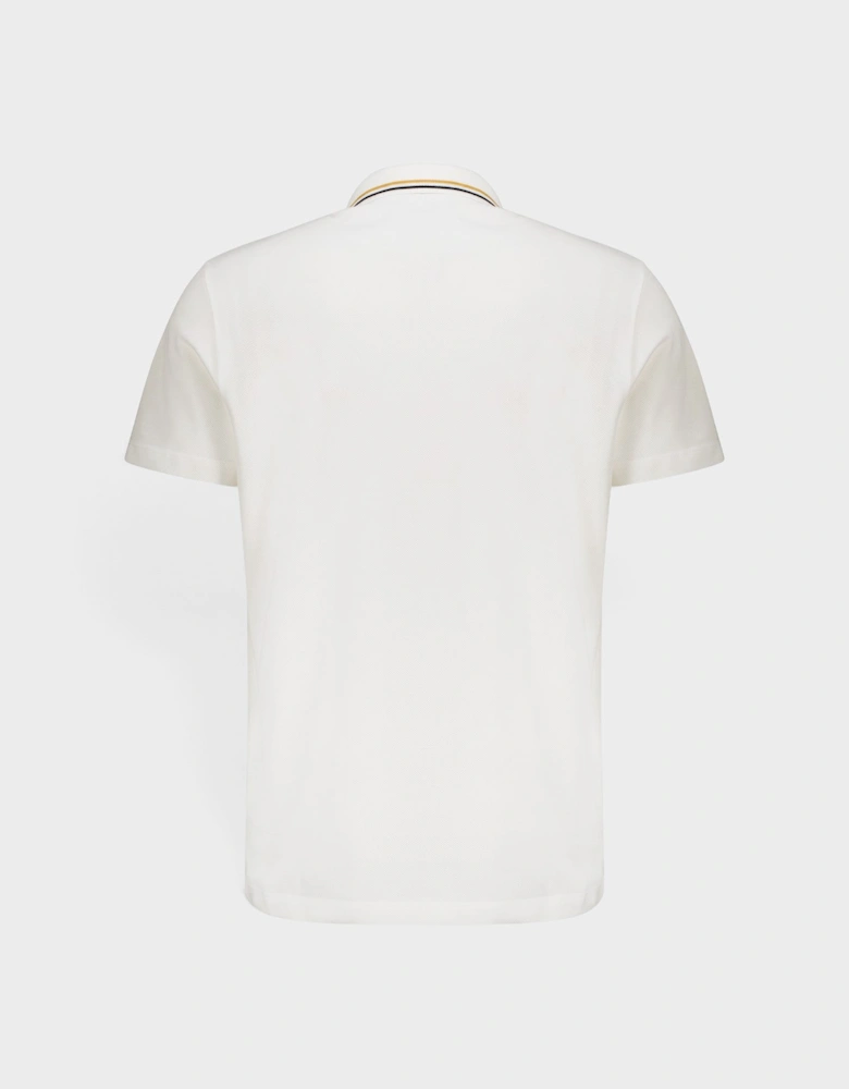 Logo Short Sleeve Cotton Polo Shirt White
