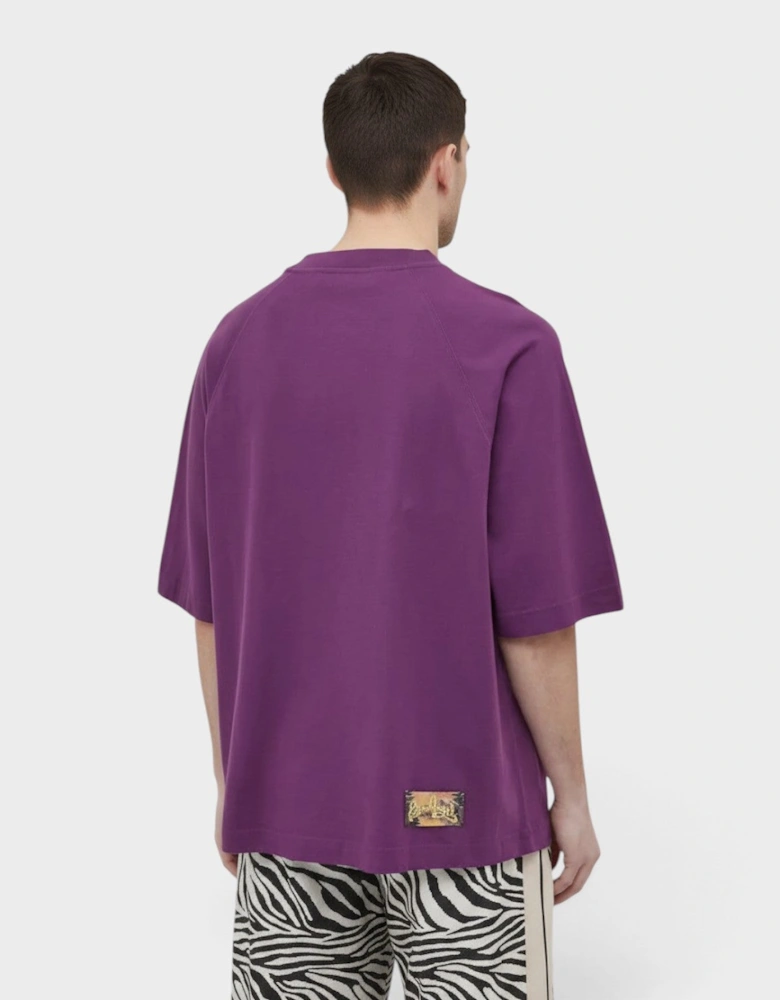 Seasonal Logo Raglan Oversized Tee Purple