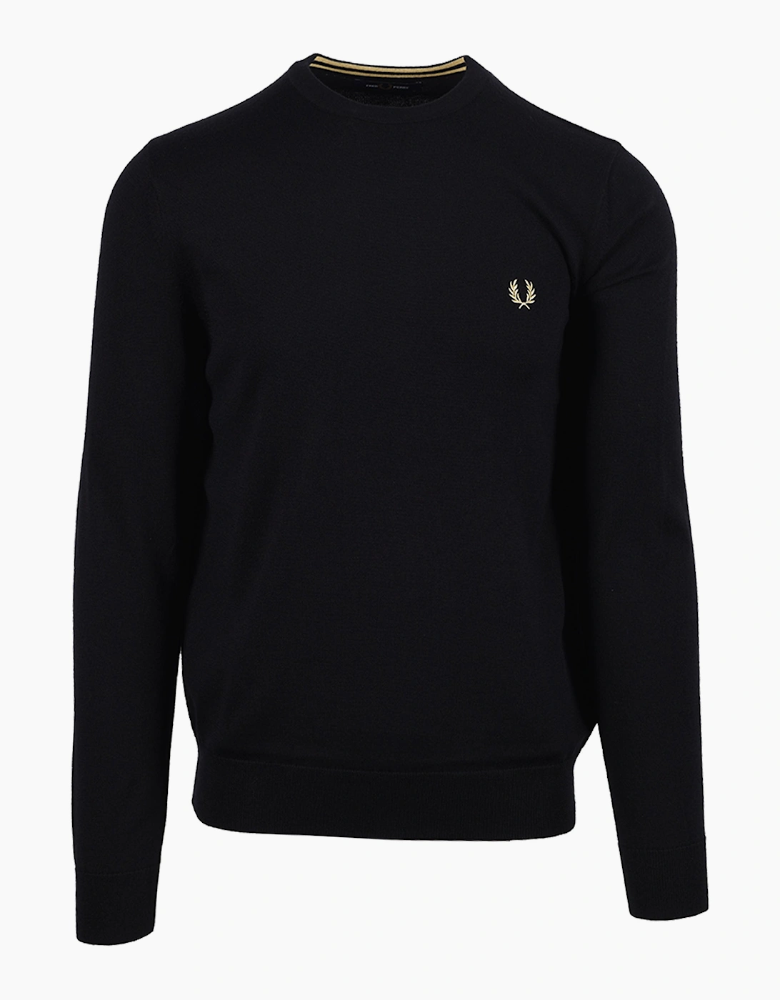 Fred Perry Men's FRED PERRY CLASSIC CREW NECK KNITWEAR BLACK