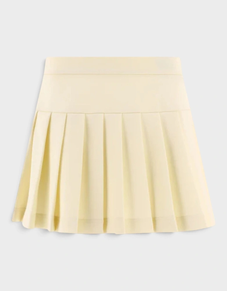 Pleated Mini Skirt White