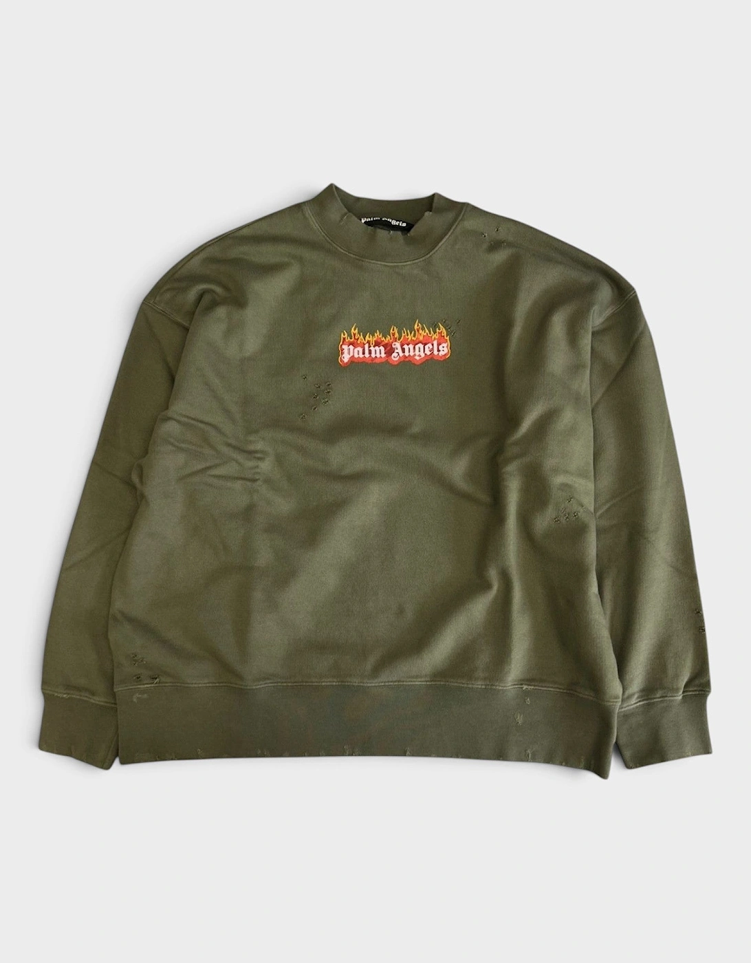 Burning Logo Sweatshirt Military Green