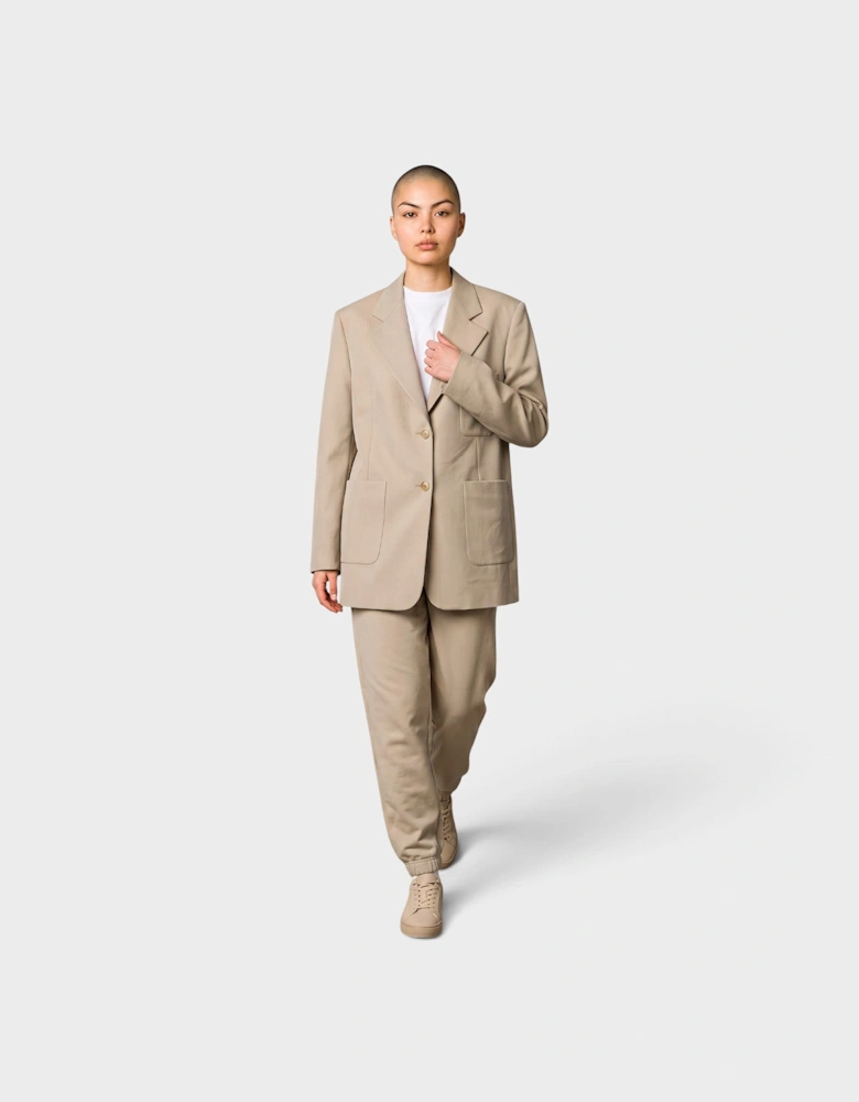 Knit Tape Blazer Beige