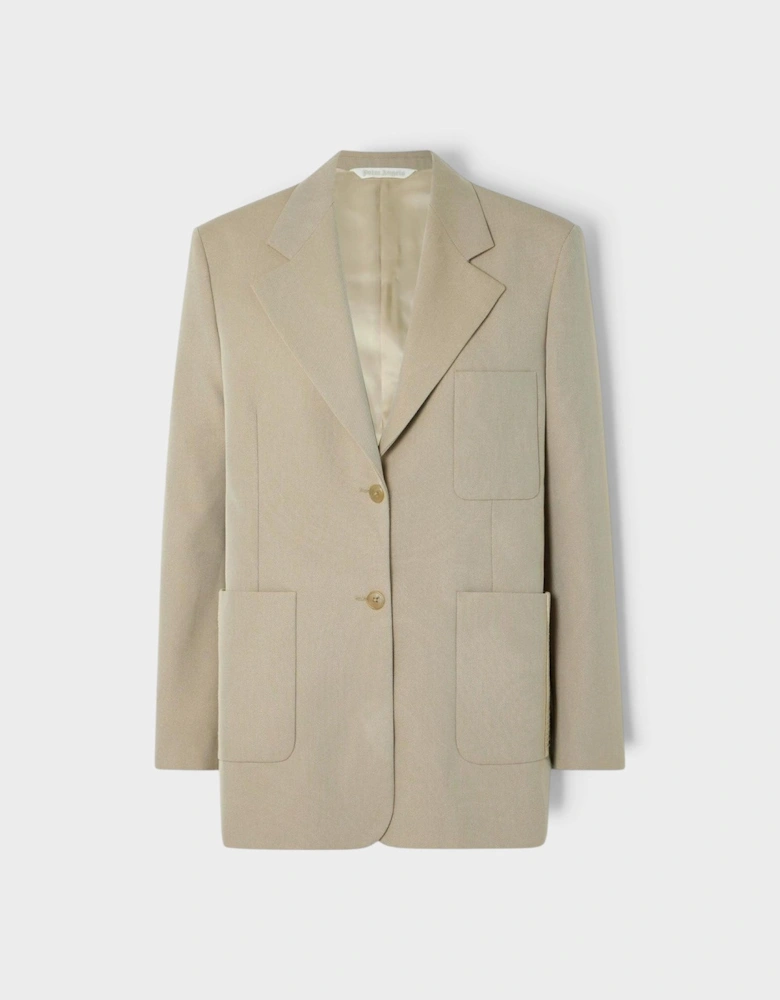 Knit Tape Blazer Beige