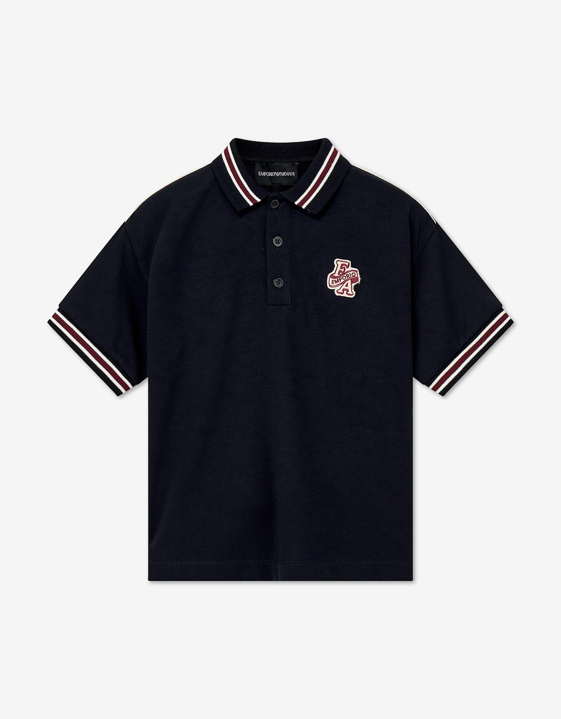 Emporio Armani Boys Logo Polo Shirt in Navy