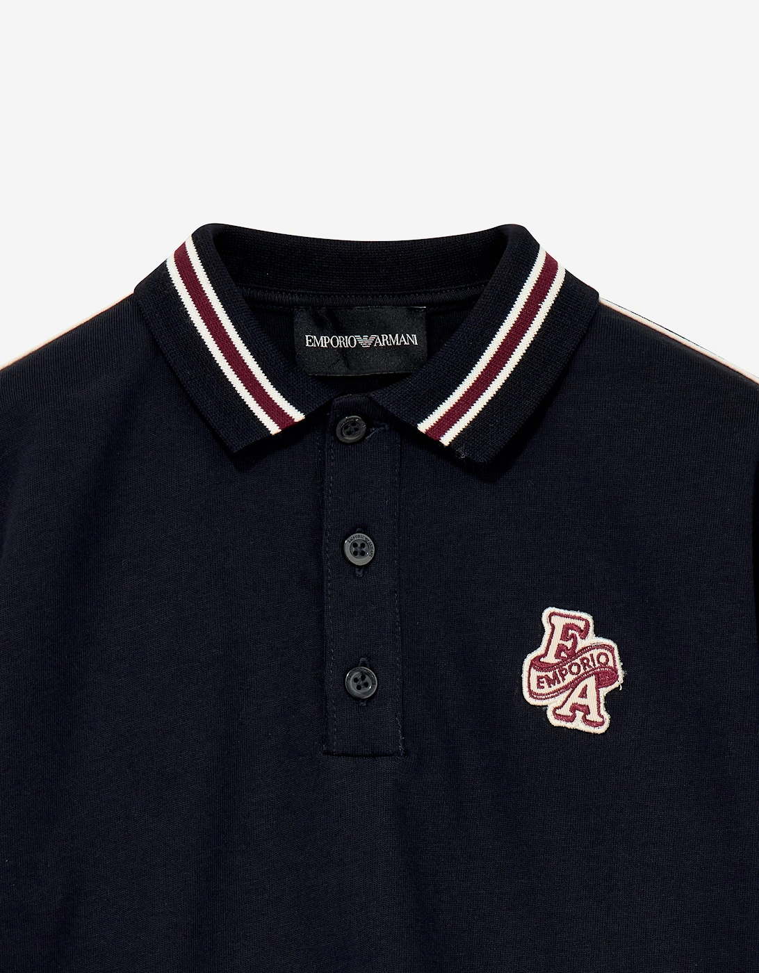 Emporio Armani Boys Logo Polo Shirt in Navy