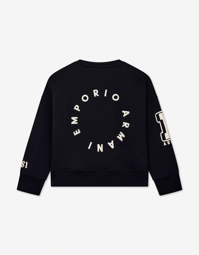 Emporio Armani Boys Logo Sweatshirt in Navy