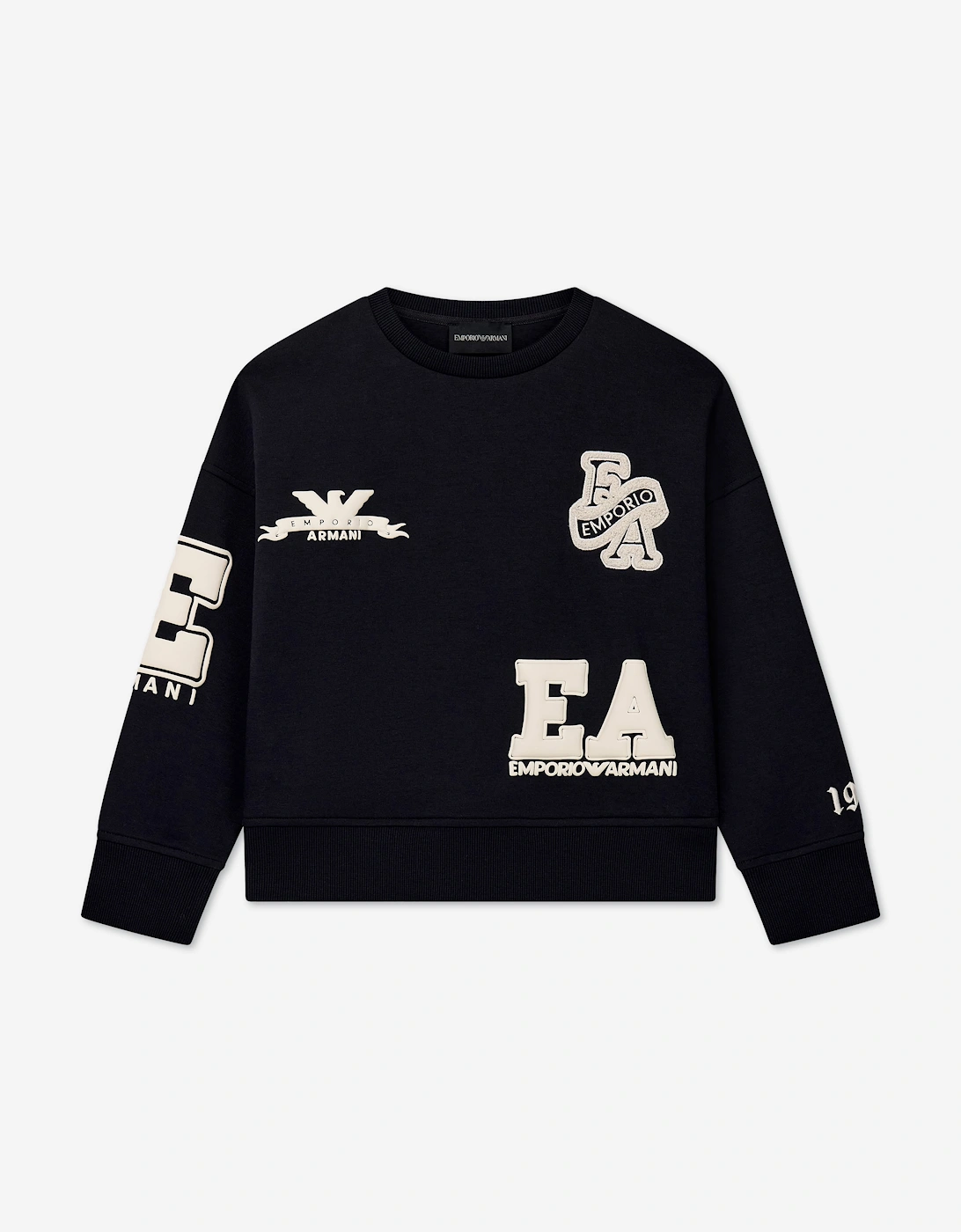 Emporio Armani Boys Logo Sweatshirt in Navy