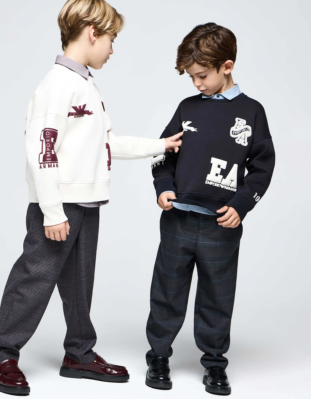 Emporio Armani Boys Logo Sweatshirt in Navy