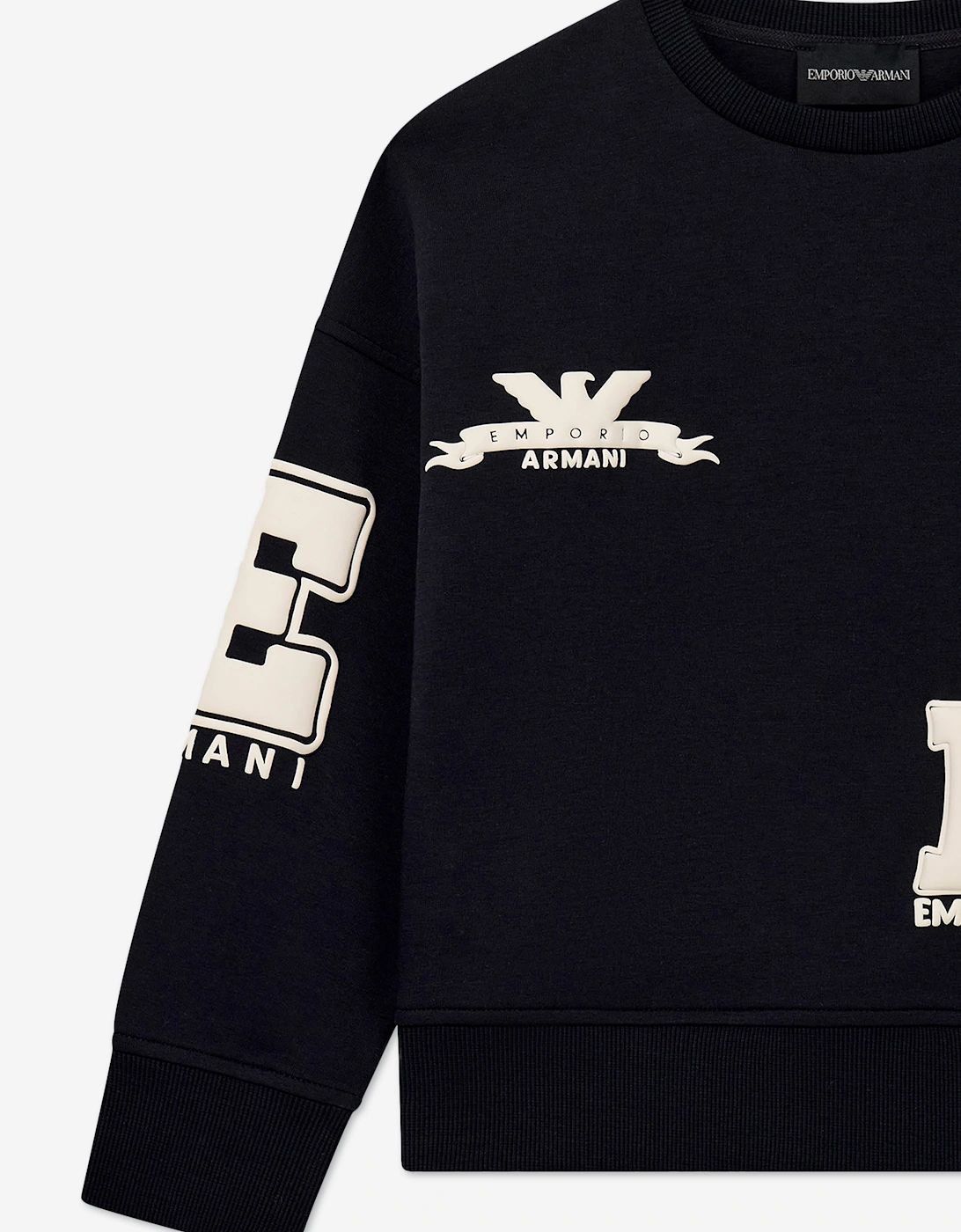 Emporio Armani Boys Logo Sweatshirt in Navy