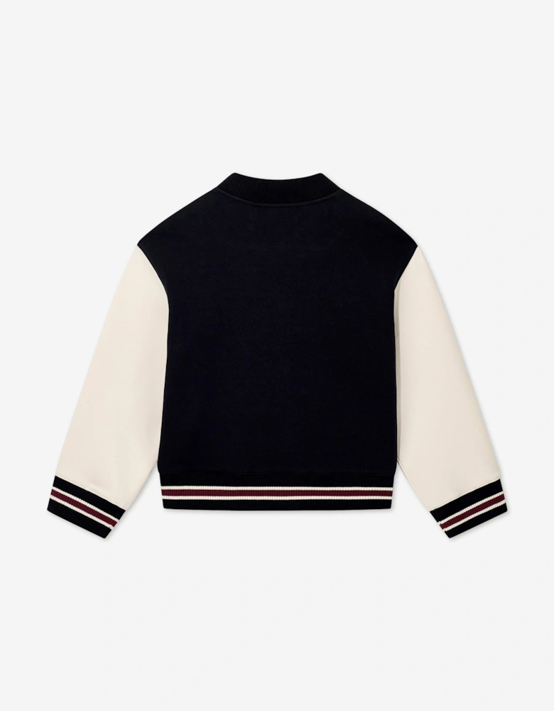 Emporio Armani Boys Logo Bomber Jacket in Navy