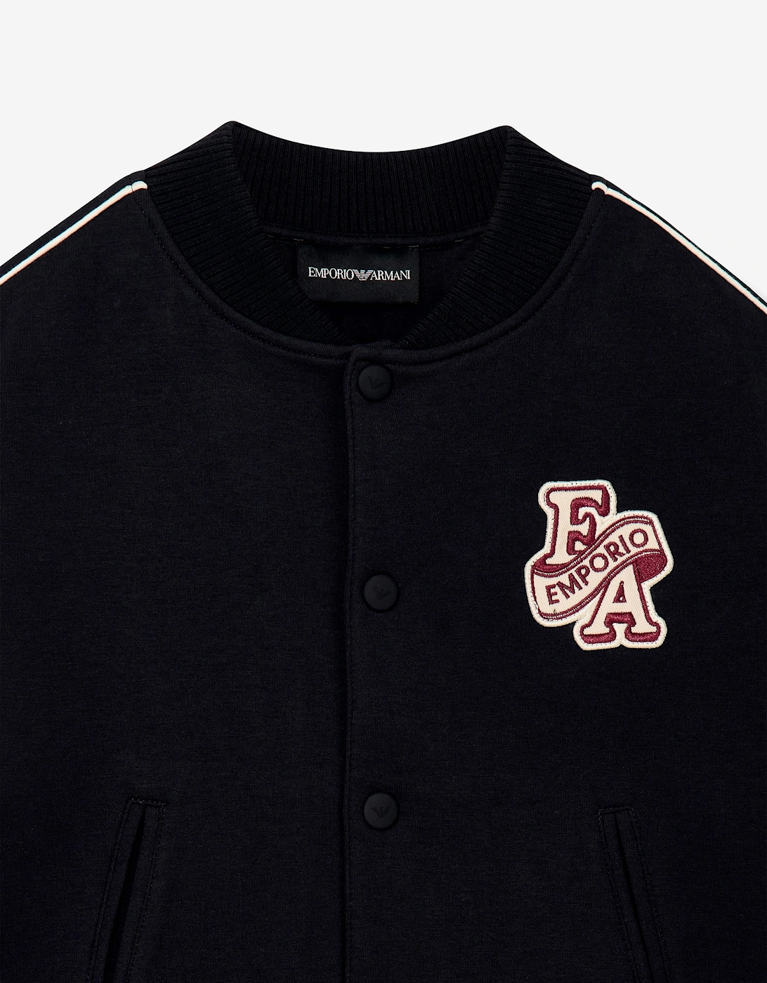 Emporio Armani Boys Logo Bomber Jacket in Navy