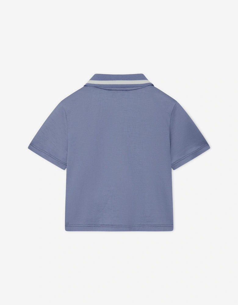 Emporio Armani Baby Boys Logo Polo Shirt in Blue