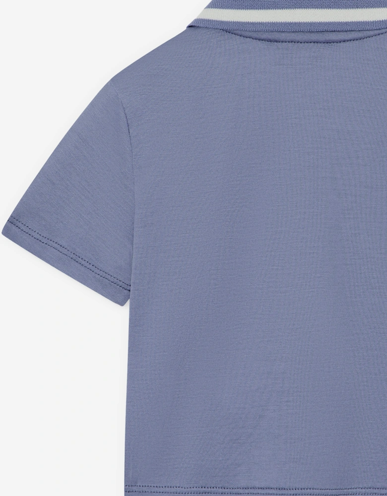 Emporio Armani Baby Boys Logo Polo Shirt in Blue