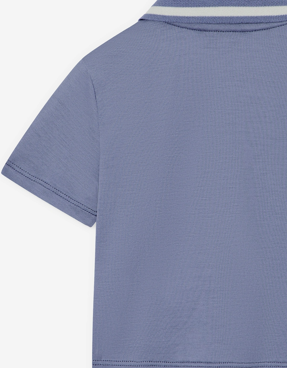 Emporio Armani Baby Boys Logo Polo Shirt in Blue