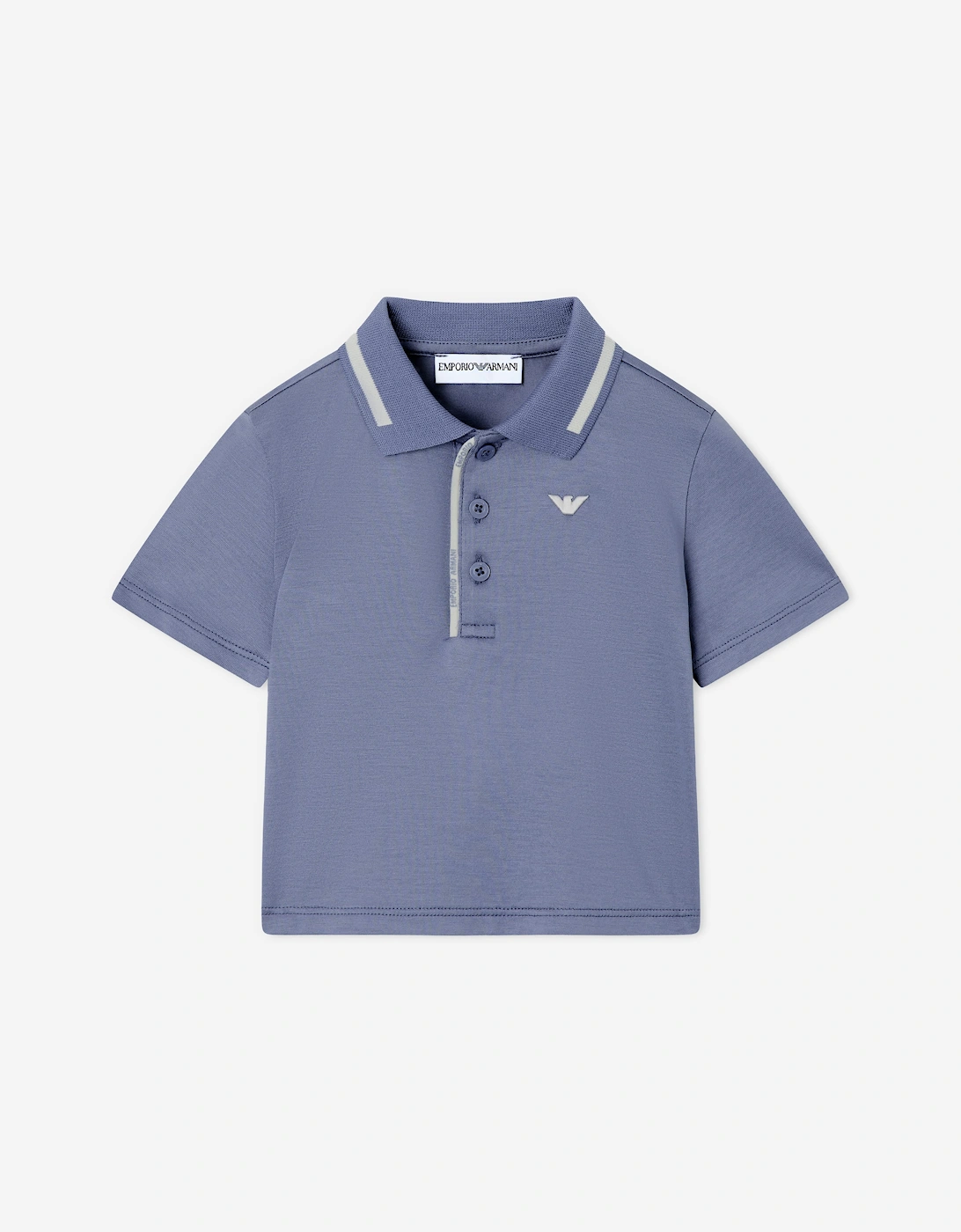 Emporio Armani Baby Boys Logo Polo Shirt in Blue