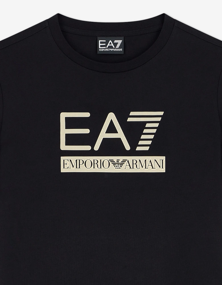 EA7 Emporio Armani Boys Train Visibility T-Shirt in Black