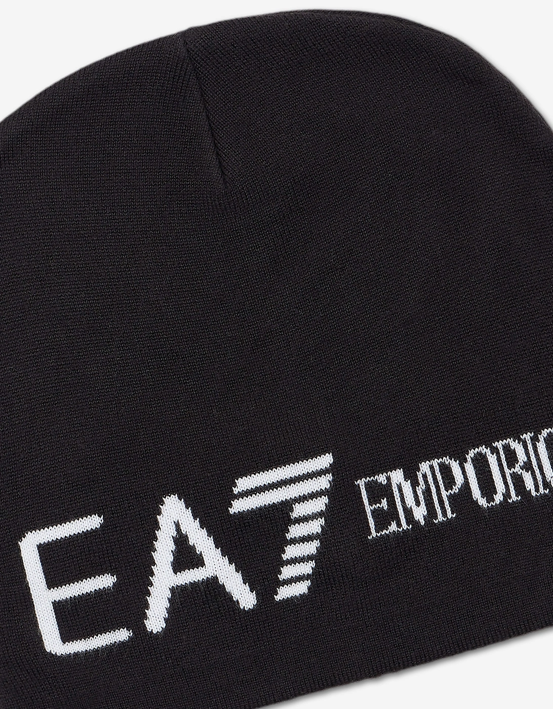 EA7 Emporio Armani Kids Mountain U Extended Logo Beanie in Black