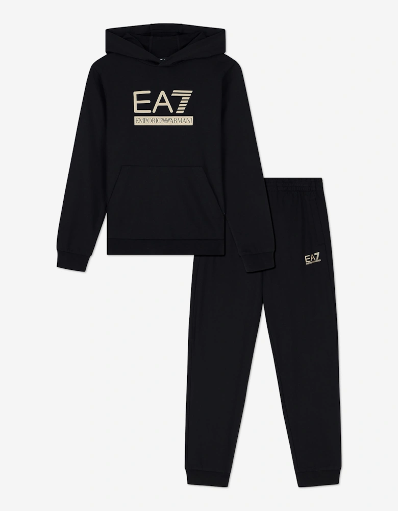 EA7 Emporio Armani Boys Train Visibility Tracksuit in Black