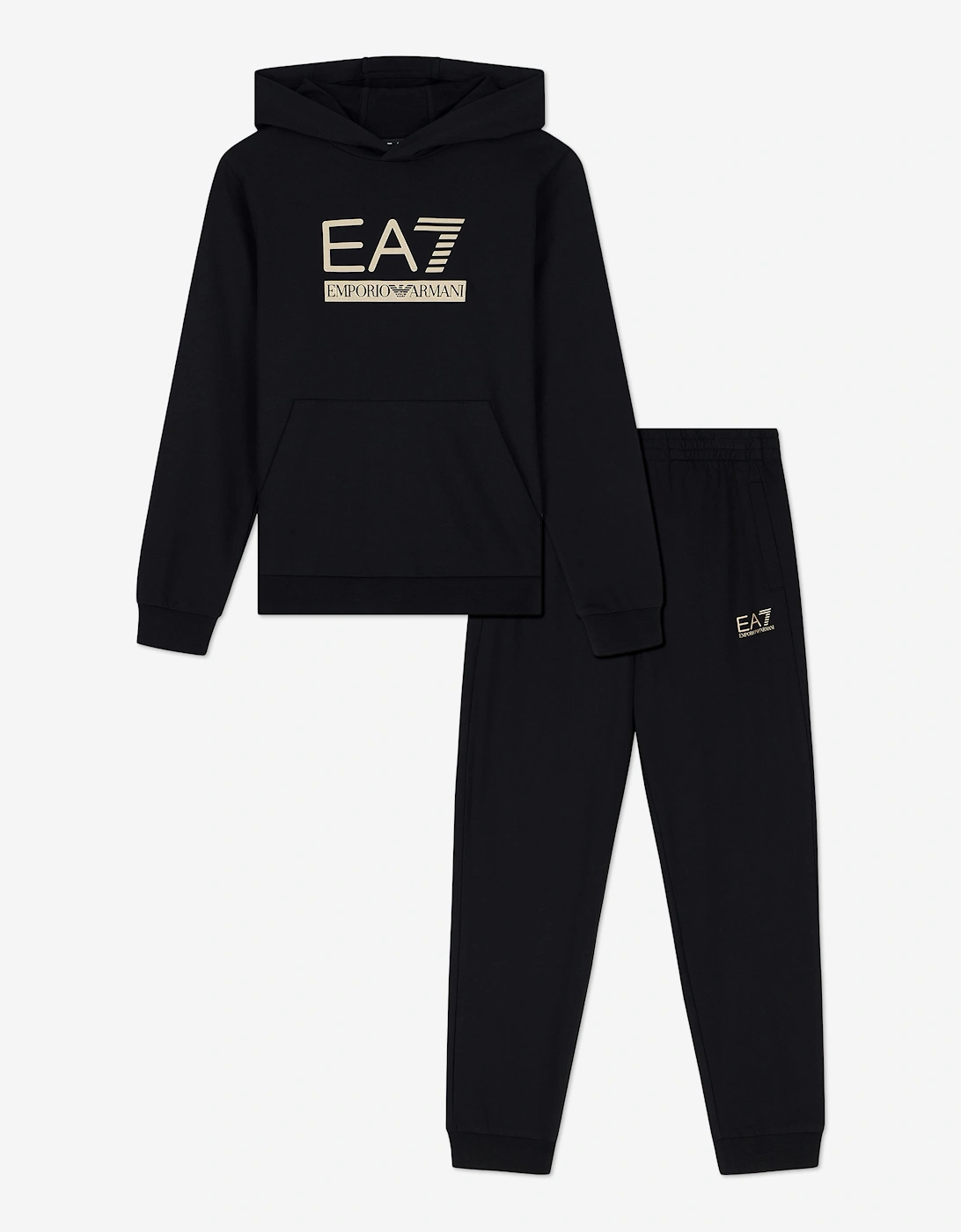 EA7 Emporio Armani Boys Train Visibility Tracksuit in Black