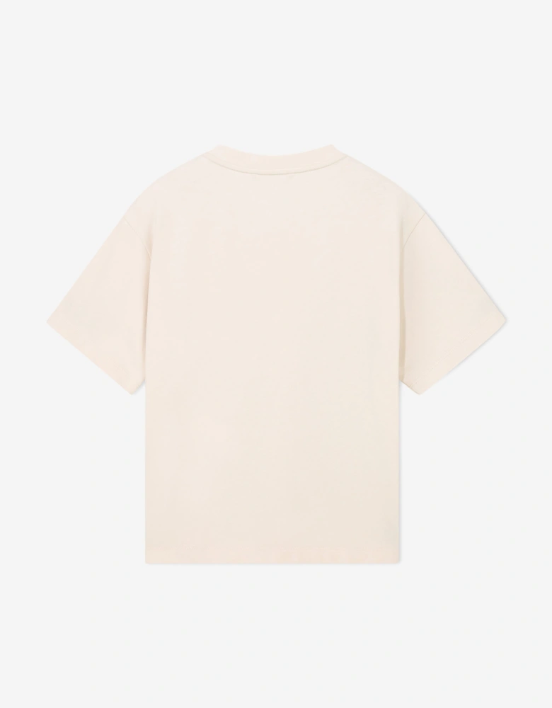 Emporio Armani Boys Logo T-Shirt in Ivory