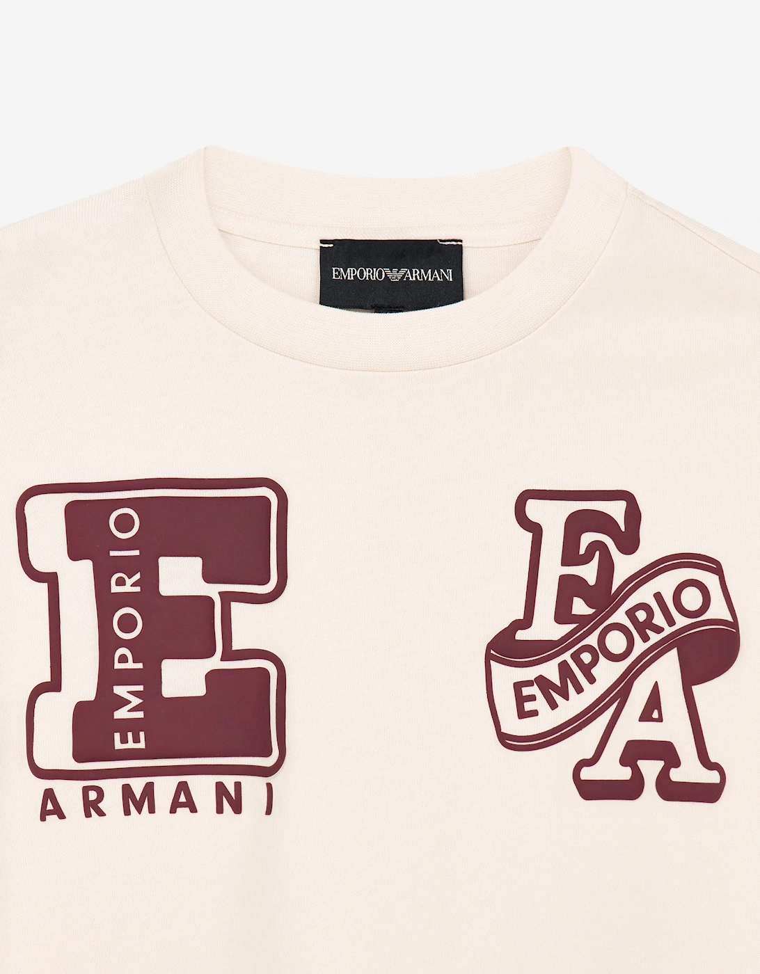 Emporio Armani Boys Logo T-Shirt in Ivory