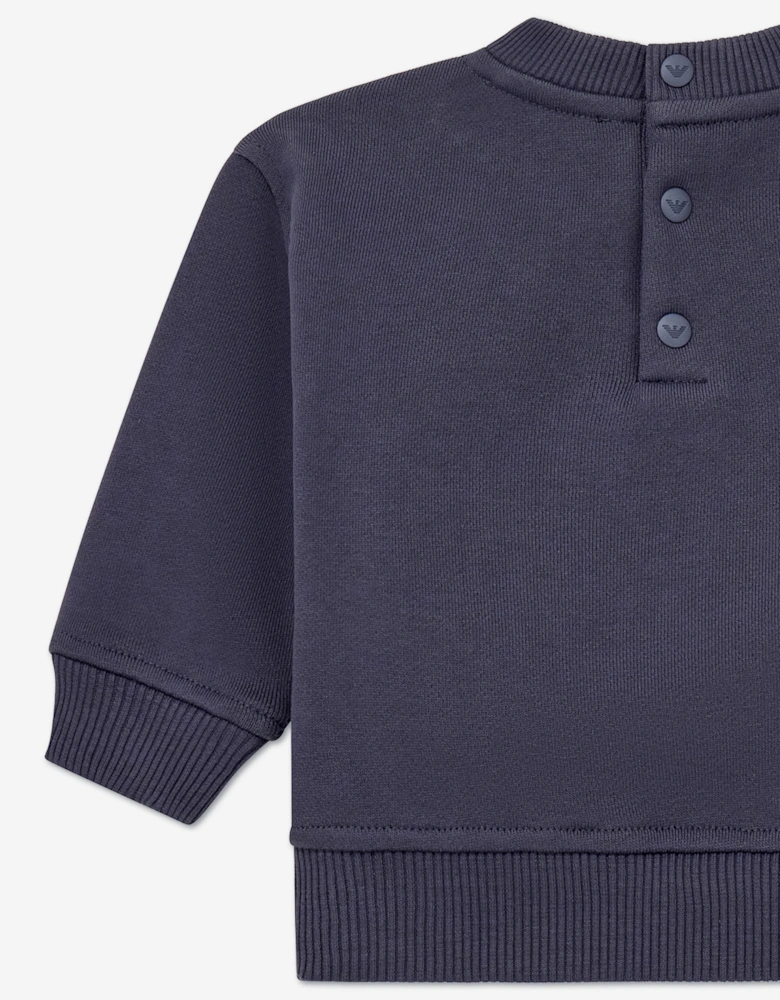 Emporio Armani Baby Boys Logo Sweatshirt in Navy