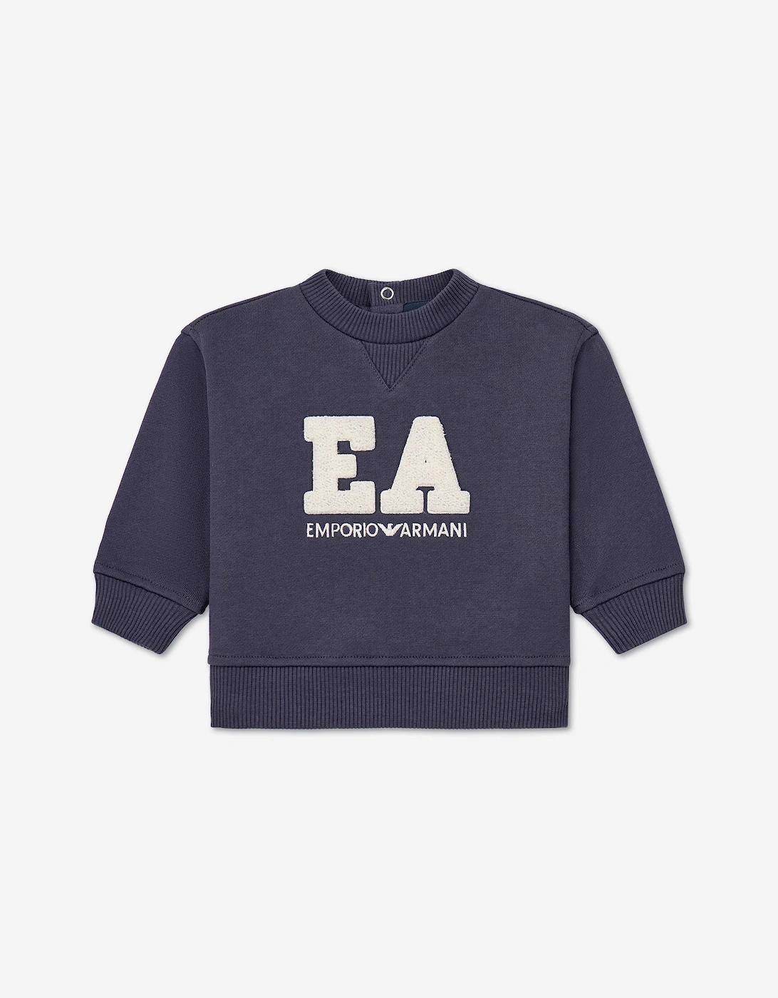 Emporio Armani Baby Boys Logo Sweatshirt in Navy