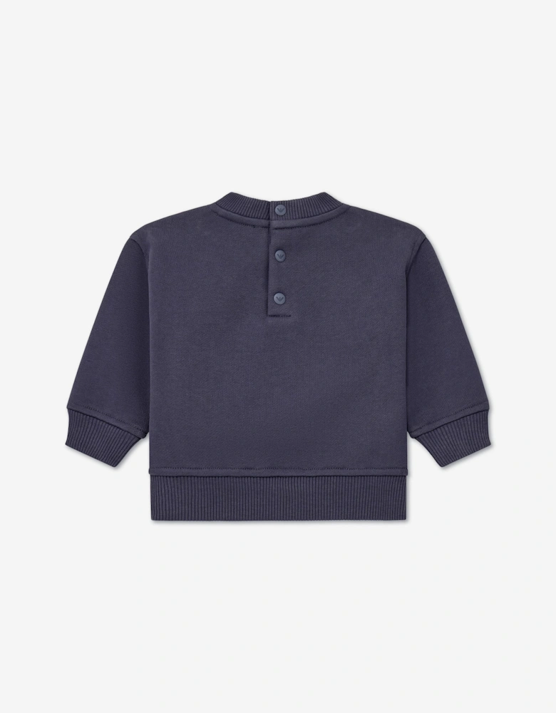 Emporio Armani Baby Boys Logo Sweatshirt in Navy