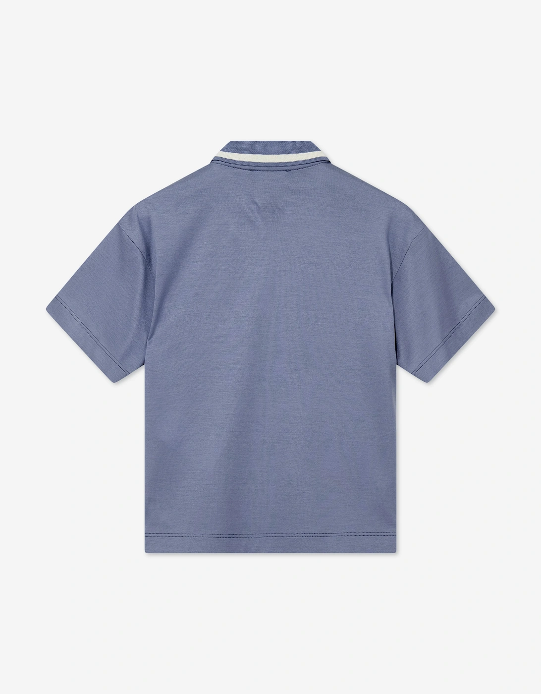Emporio Armani Boys 1/4 Zip Polo Shirt in Blue