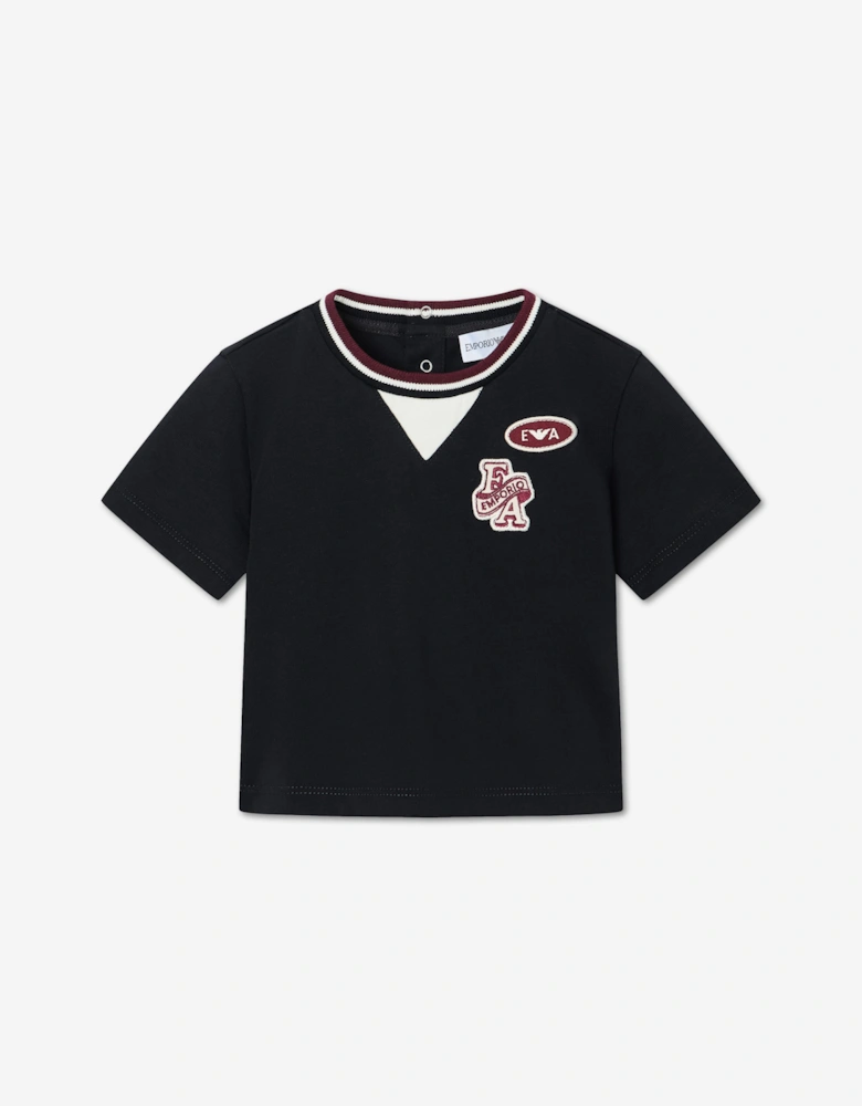 Emporio Armani Baby Boys Logo T-Shirt in Navy