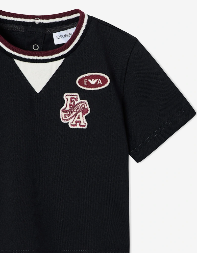 Emporio Armani Baby Boys Logo T-Shirt in Navy