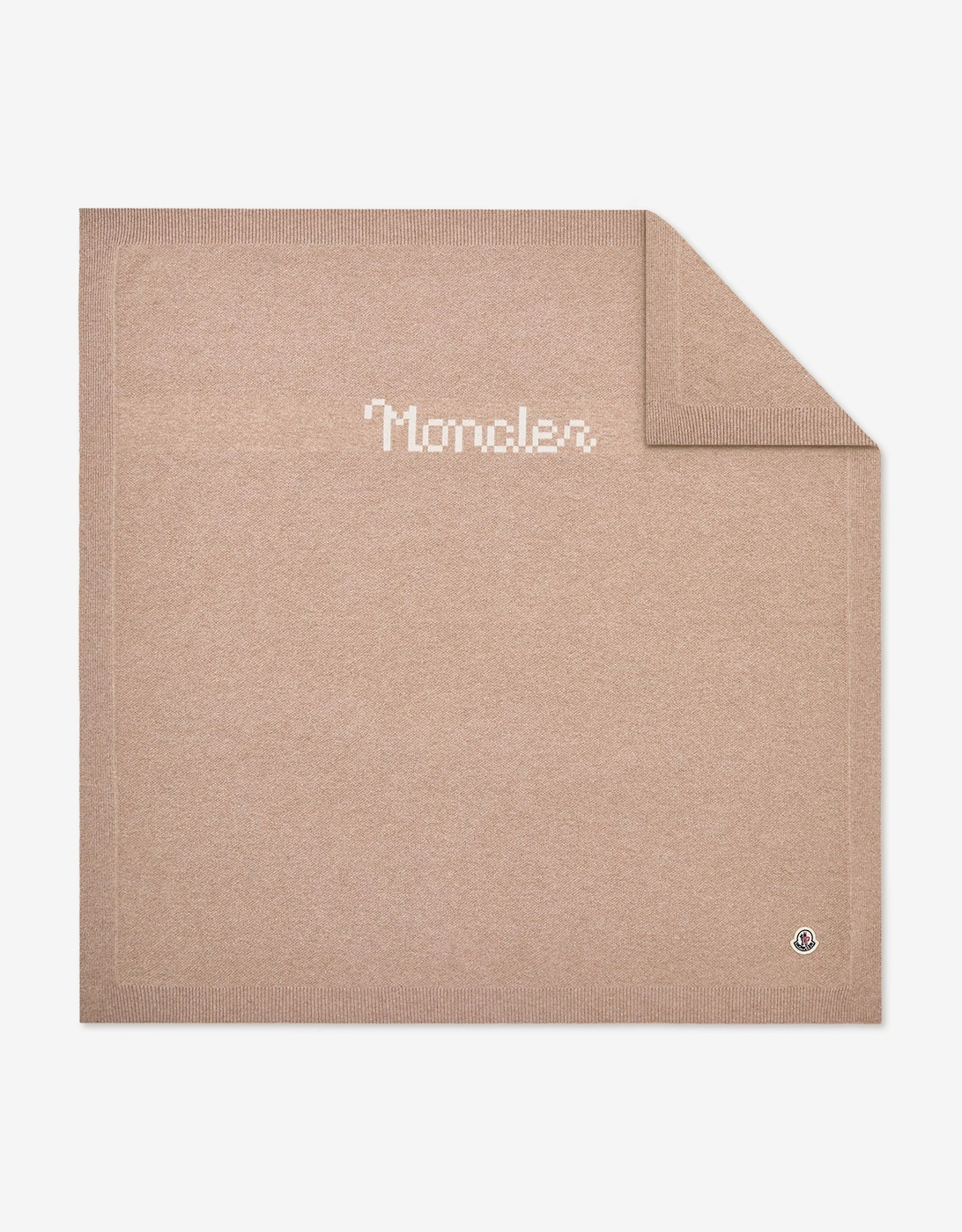 Moncler Enfant Baby Wool and Cashmere Blanket with Gift Box in Beige