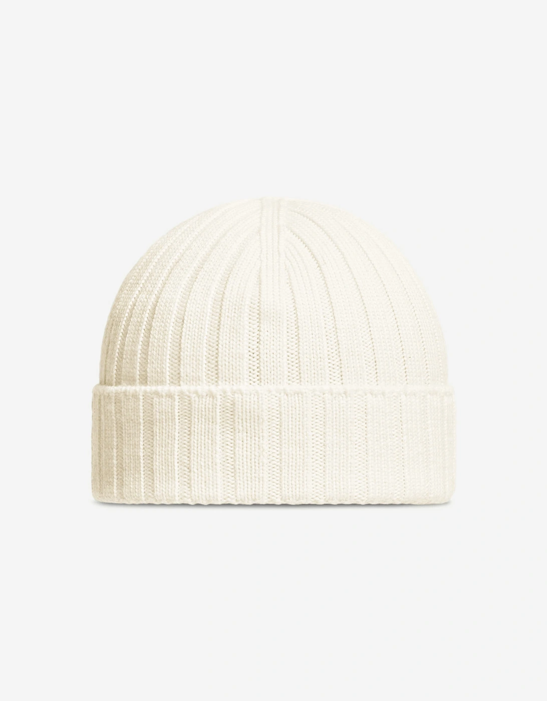 Moncler Enfant Baby Wool Logo Beanie Hat in Ivory