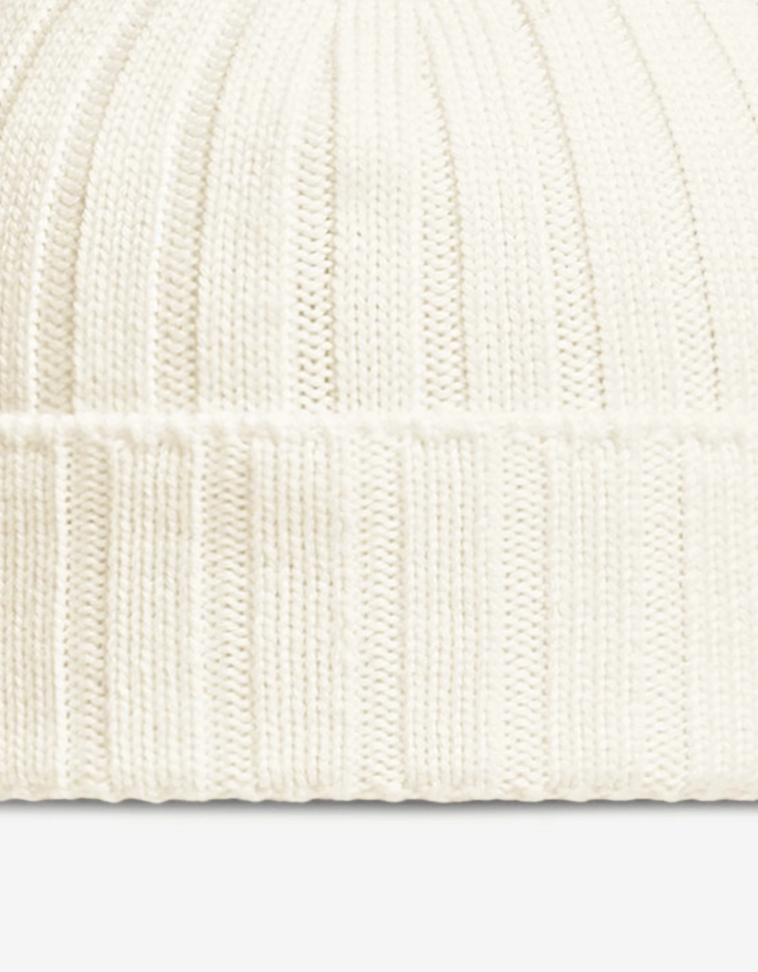 Moncler Enfant Baby Wool Logo Beanie Hat in Ivory