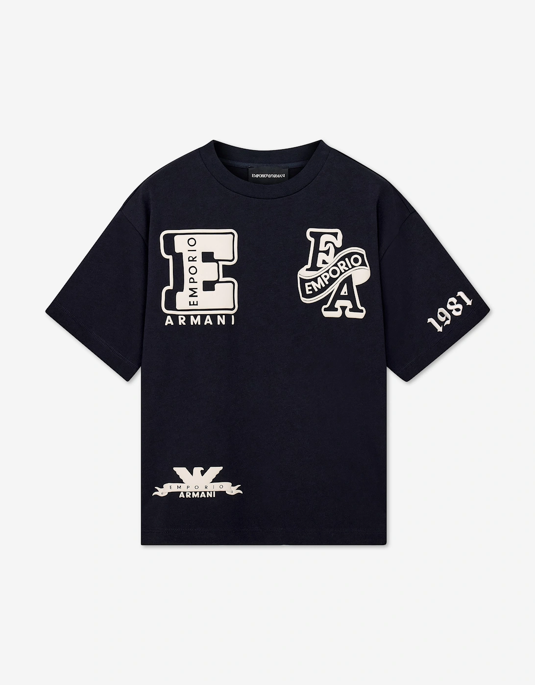 Emporio Armani Emporio Armani Boys Logo T-Shirt in Navy