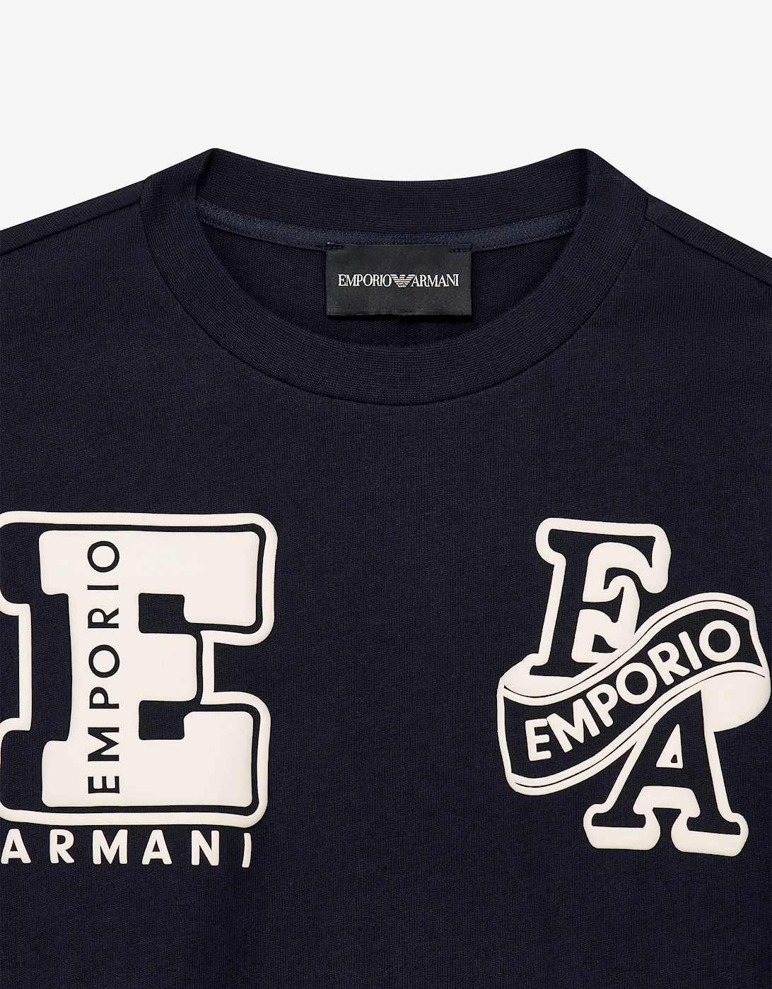 Emporio Armani Boys Logo T-Shirt in Navy