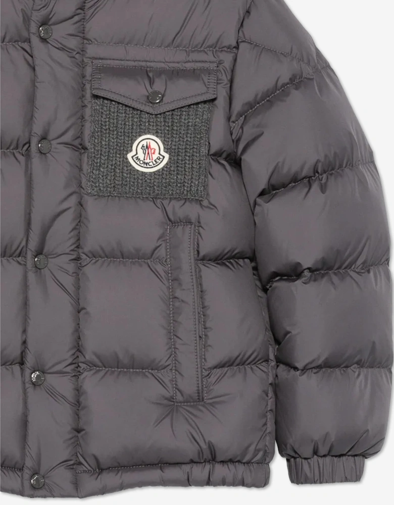 Moncler Enfant Boys Down Padded Jarek Jacket in Grey