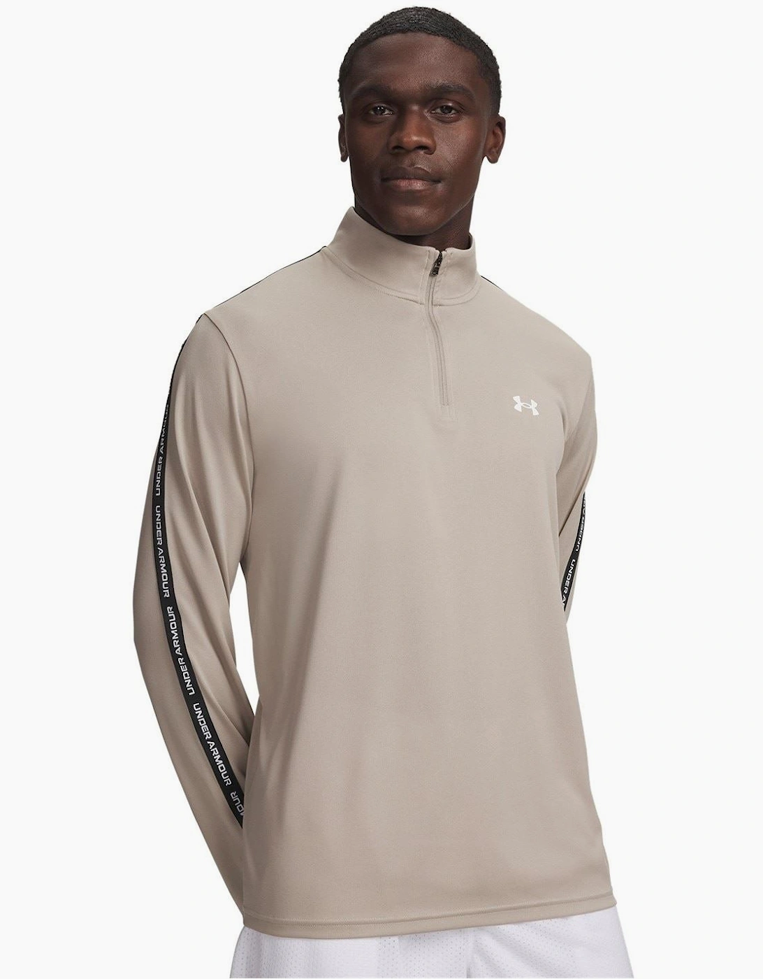 Under Armour Under Armour Men's Mens Tech™ ½ Zip Long Sleeve - Taupe Blck Whit