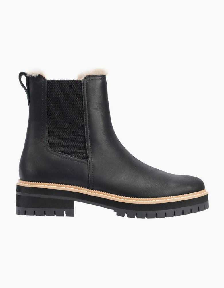 TOMS Bennet Leather Women's Black Boots