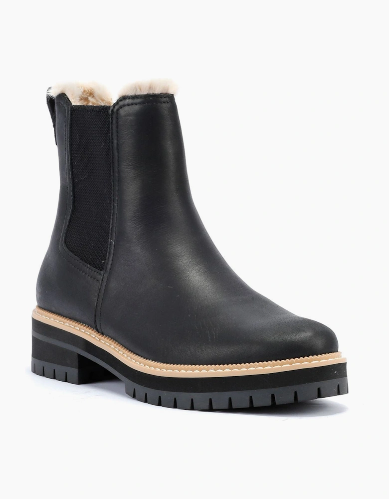 TOMS Bennet Leather Women's Black Boots