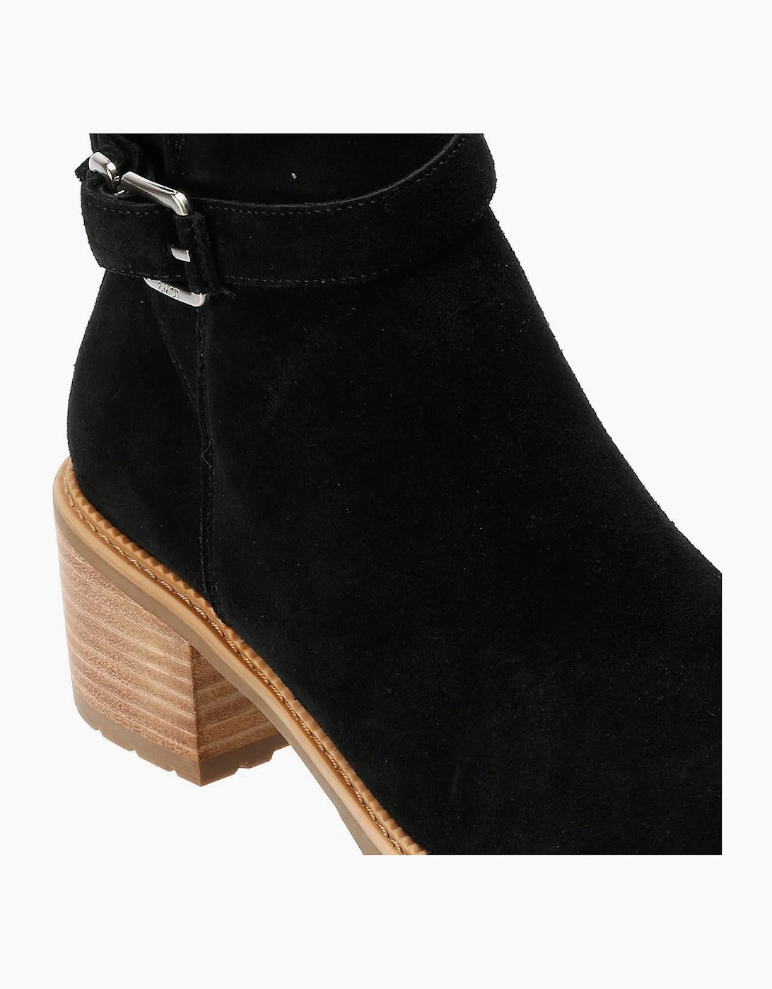 TOMS Hailey Buckle Suede Women's Black Boots