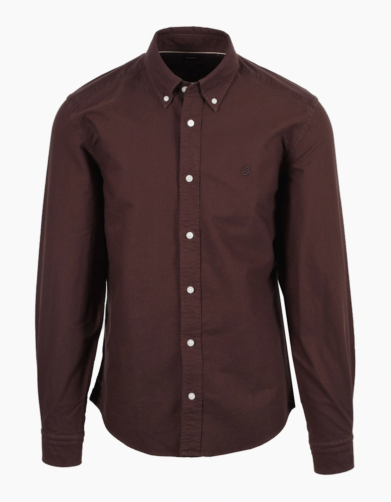 Boss Black H LIAM SHIRT DARK BROWN