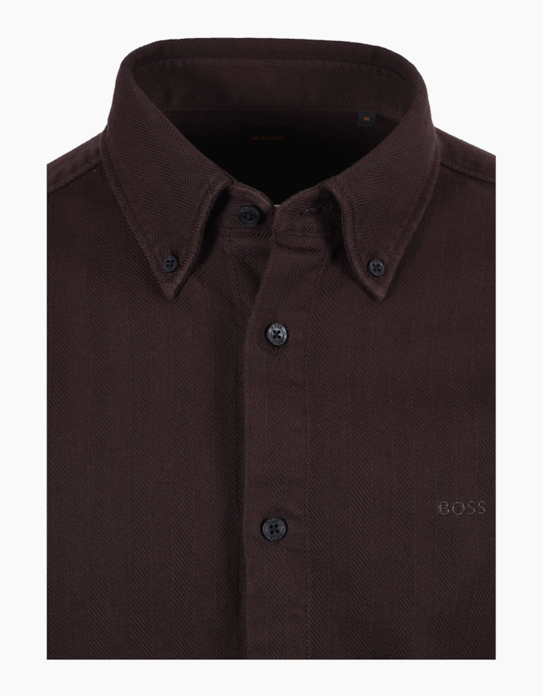 Boss Orange RICOPLUS SHIRT DARK BROWN
