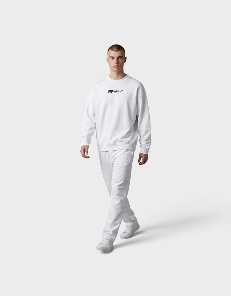 Spray Helv Skate Crewneck White