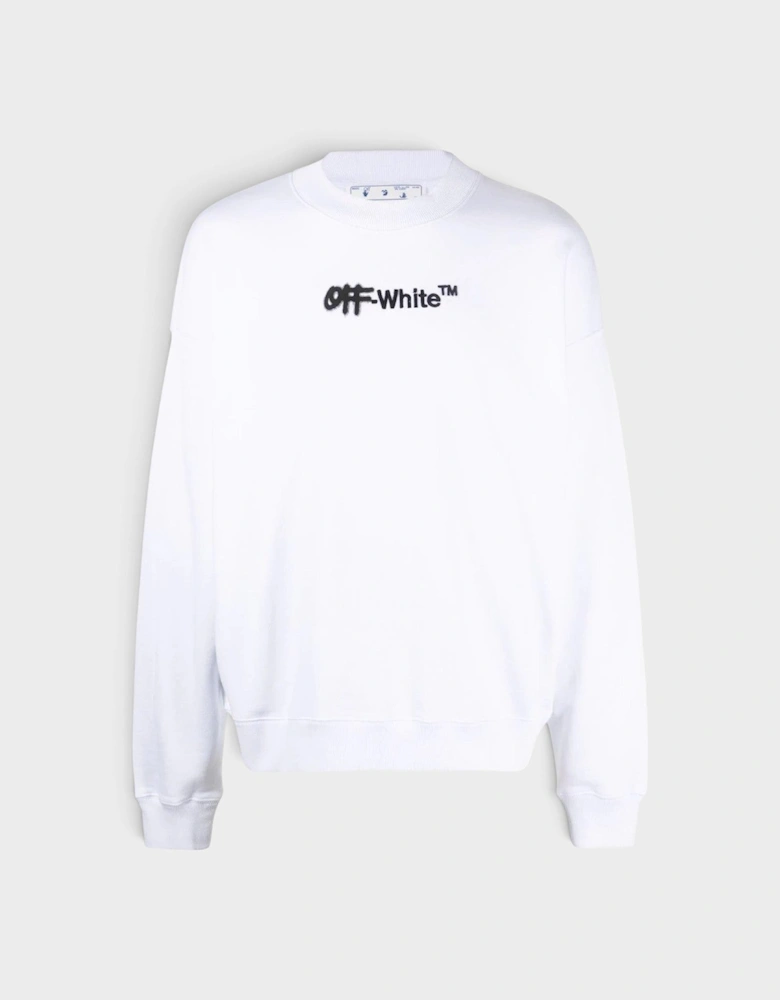 Spray Helv Skate Crewneck White