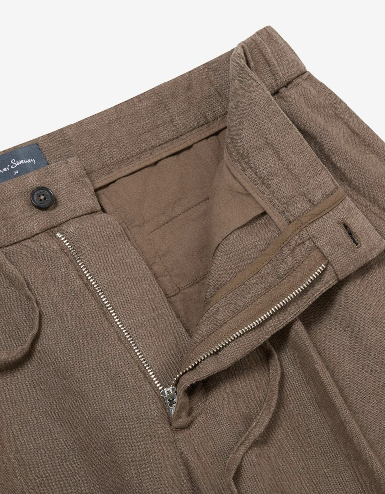 Oliver Sweeney Garment Dyed Linen Drawstring Shorts