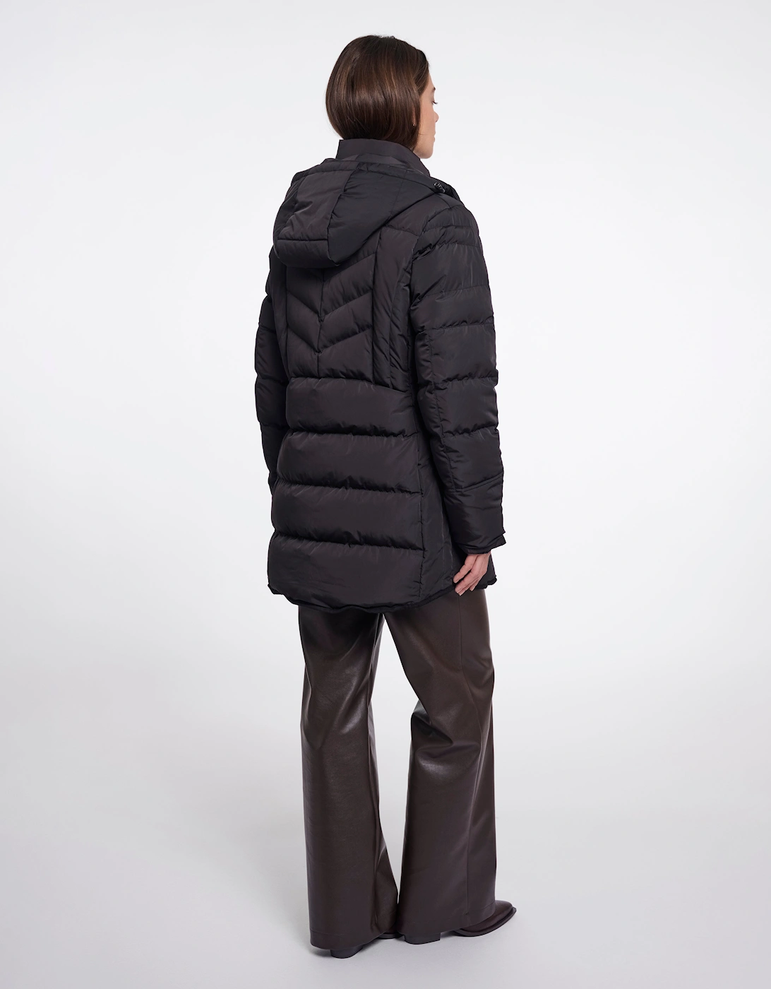 Rino & Pelle Nusa Womens Padded Coat With Detachable Hood - Black