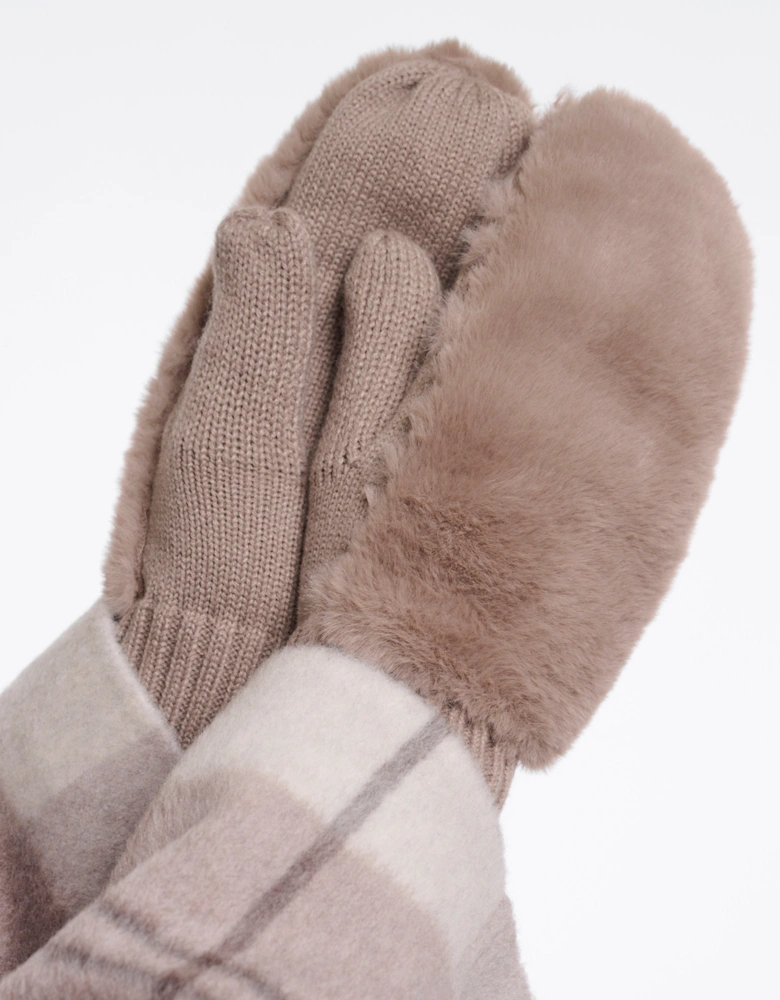 Rino & Pelle Oxo Womens Faux Fur Gloves - Mocha Latte